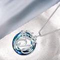 wholesale TOUPOP Valentines Day Gifts For Women S925 Sterling Silver Tree Of Life Initial A To Z Letter Pendant Necklace With Blue Circle Crystal Jewelry For Women Her Mom Birthday Christmas Gifts -0-4