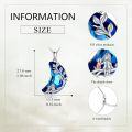 wholesale 925 Sterling Silver Blue Crystal Tree of Life Pendant Necklace for Women-0-4