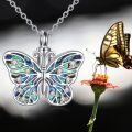 wholesale 925 Sterling Silver Butterfly Pet Paw Cremation Jewelry Maple Leaf Urn Keepsake Pendant Necklace for Ashes with Funnel and Fill Kit-0-5