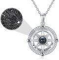 wholesale 925 Sterling Silver Compass Pendant I'd Be Lost Without You Necklace for Women - Traveler's Gift-0-0