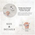 wholesale 925 Sterling Silver Highland Cow Stud Earrings Animal  for Women Girls-0-4