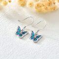 wholesale 10K Gold Blue Opal Butterfly Drop Earrings for Women-0-1
