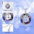 wholesale Sterling Silver Crystal Evil Eye Tree of Life Pendant Necklace - Gold Plated-0-22