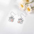 wholesale 925 Sterling Silver Hummingbird Earrings Wholesale With Enamel And Flower Charm-0-4