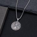 wholesale 925 Sterling Silver Man of Faith Rooted in Christ Cross Necklace for Men Religious Gifts -0-3