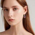 wholesale Sterling Silver Genuine Simulated Birthstone Teardrop Leverback Earrings-0-9
