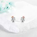 wholesale 925 Sterling Silver Cute Guinea Pig Rose Flower Stud Earrings for Women Girls  4g-0-2