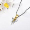 wholesale 925 Sterling Silver Gold Plated Norse Runes Arrowhead Pendant Necklace for Men-0-3