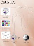 wholesale S925 Sterling Silver & White Gold Plated Heart Pendant Necklace with 1CT Amethyst & Simulated Diamond, Tree of Life Love Gift for Women-0-3