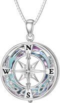 wholesale TOUPOP Celtic Compass Necklace For Women Sterling Silver Celtic Knot Necklace Compass Gifts Jewelry For Women Sister Wife Mom Girlfriend Friend Birthday Christmas Gift Graduation Gifts -0-0
