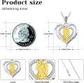wholesale 925 Sterling Silver Saint Michael Heart Angel Pendant Necklace-0-5