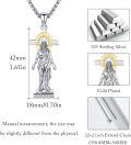 wholesale 925 Sterling Silver Jesus Christ Cross Pendant with Halo and Stone Protection Necklace for Men & Women-0-3