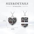 wholesale TOUPOP Tree Of Life Urn Necklaces For Ashes 925 Sterling Silver Heart Cremation Jewelry Memorial Keepsake Jewelry With Funnel Filler For Women Men -0-5