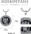 wholesale 925 Sterling Silver Saint Michael Medal Necklace Protection  for Men/Women-0-4