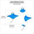 wholesale 925 Sterling Silver Blue Opal Stingray Pendant Necklace for Women Girls -0-4