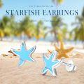 wholesale 925 Sterling Silver Turquoise Starfish Stud Earrings - Ocean Beach  for Women & Girls-0-1