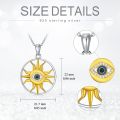 wholesale 14K Gold Plated & 925 Sterling Silver Evil Eye Sun Necklace for Women, Dainty Hypoallergenic Jewelry Gift-0-2