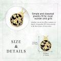 wholesale 925 Sterling Silver Black Onyx Flower Round Pendant Necklace with CZ Stones and Gold Plating-0-3