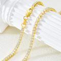 wholesale 925 Sterling Silver Gold Plated Cubic Zirconia Tennis Chain Necklace For Women-0-4