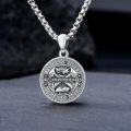 wholesale 925 Sterling Silver Gothic Skull Photo Locket Pendant Necklace with Carpe Diem Inscription and Roman Numerals - 24 inch  (Gift Box Included)-0-1