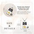 wholesale 925 Sterling Silver Black Cat with Present Pendant Necklace - Moon  for Women-0-3