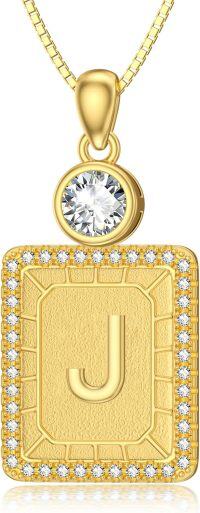 wholesale 18K Gold Sterling Silver A Z Initial Necklace for Women Gift for Mom Wife Girlfriend-J