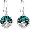 wholesale 925 Sterling Silver Abalone Shell Mountain Landscape Dangle Earrings for Nature Enthusiasts-0-0