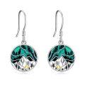 wholesale 925 Sterling Silver Abalone Shell Mountain Landscape Dangle Earrings for Nature Enthusiasts-0-0