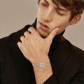wholesale Silver Plated Copper Saint Sebastian Medal Oxidized Silver Curb Chain Bracelet-0-1