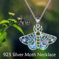 wholesale 925 Sterling Silver Abalone Shell Butterfly Pendant Necklace s for Women-0-1