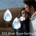 wholesale 925 Sterling Silver Moonstone Teardrop Stud Earrings for Women Gift Ideas-0-5