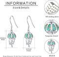 wholesale 925 Sterling Silver Turquoise Jellyfish Dangle Drop Earrings for Women - Beach Inspired Jewelry-0-5