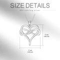 wholesale 925 Sterling Silver Infinity Love Heart Pendant with Cubic Zirconia Necklaces for Women s 45cm Chain Length-0-4