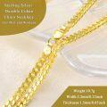 wholesale Sterling Silver Gold Plated 3 2mm Cuban Chain Necklace for Women Men 16 24 Inch-0-19
