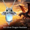 wholesale 925 Sterling Silver Moonstone Dragon Pendant Necklaces for Women Gemstones  Ideas-0-2