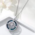 wholesale 925 Sterling Silver Blue Crystal Compass Pendant Necklace for Women - Graduation Gifts-0-2