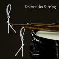wholesale 925 Sterling Silver Drumstick Dangle Earrings for Women Men Music Lovers Unique -0-4