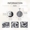 wholesale 925 Sterling Silver Memento Mori Skull Pendant Necklace for Men Gothic s-0-3