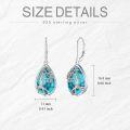 wholesale 925 Sterling Silver Howlite Turquoise Tree of Life Drop Earrings for Women-0-4