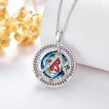 TOUPOP Sterling Silver Crystal Zodiac Necklace Constellation Pendant Gift-0-3