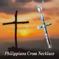 TOUPOP Sterling Silver Cross Necklace Philippians 4:13 Inspirational Pendant-0-2