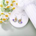 wholesale 925 Sterling Silver Heart Birthstone Sun Moon Dangle Drop Earrings for Women Mom-0-1