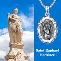 wholesale Sterling Silver Saint Medal Oval Necklace for Men Women Religious Jewelry-0-63