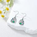 wholesale 925 Sterling Silver Peacock Earrings with Gemstones for Women – Elegant Dangle Jewelry Gift-0-1