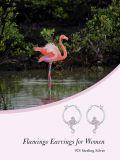 TOUPOP Sterling Silver Flamingos Hoop Earrings For Women-0-4