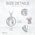 wholesale 925 Sterling Silver Cute Koala Tree Swing Pendant Necklace for Women Girls  43cm Chain Length-0-1