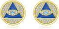 wholesale Rose Gold 925 Sterling Silver Blue Enamel CZ Evil Eye Stud Earrings Minimalist s for Women Girls -0-5