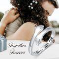 wholesale 925 Sterling Silver Zircon Hug Ring Adjustable Couple Friendship Gift-0-4