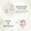 wholesale 925 Sterling Silver Hamster Animal Stud Earrings Hoop  for Her-0-5
