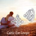wholesale 925 Sterling Silver Celtic Knot Stud Earrings for Men & Women-0-1
